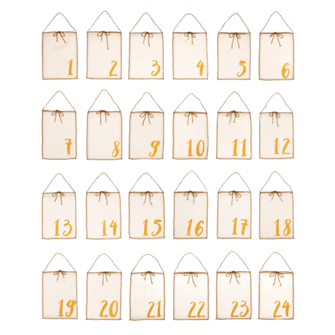 Advent Calendar Gift Bag - Natural