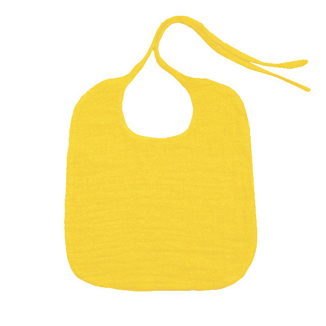 Round Baby Bib - Sunflower Yellow