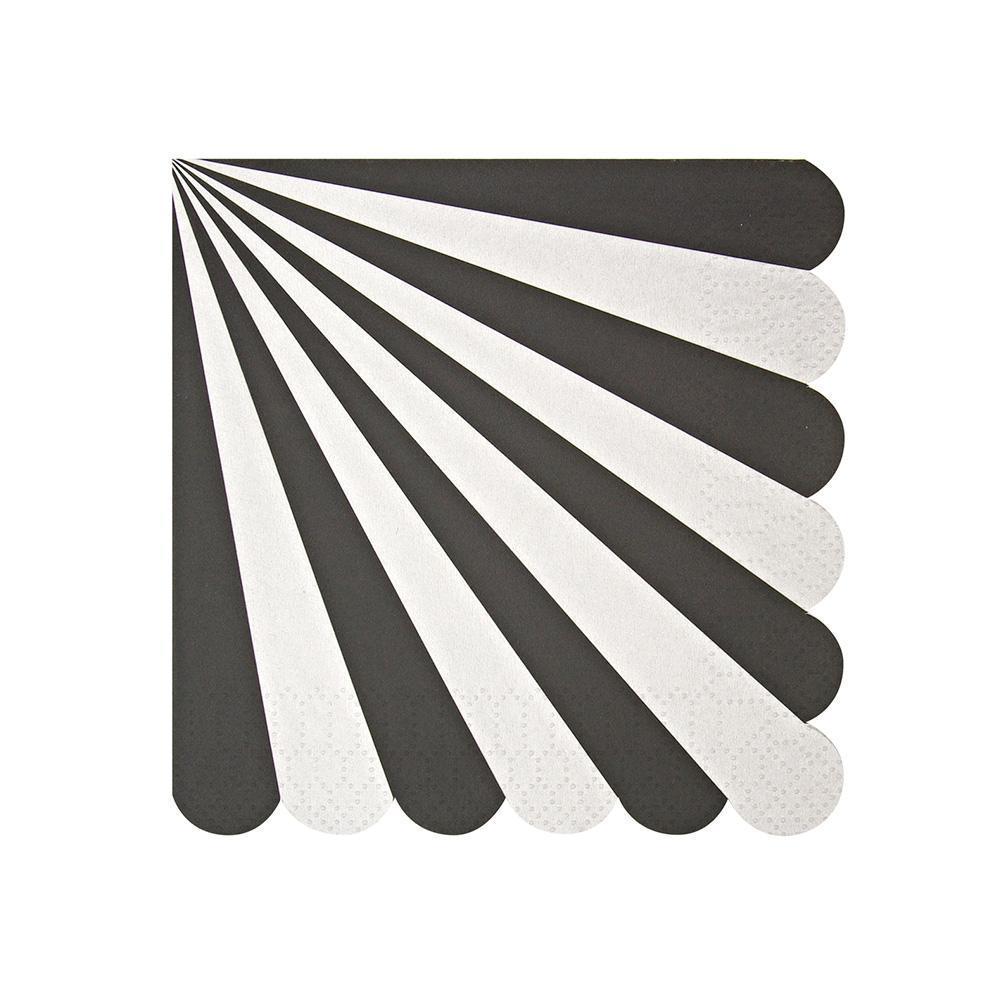 Black Stripe Small Napkins