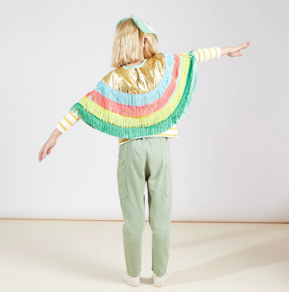 Parrot Fringed Cape Dress Up