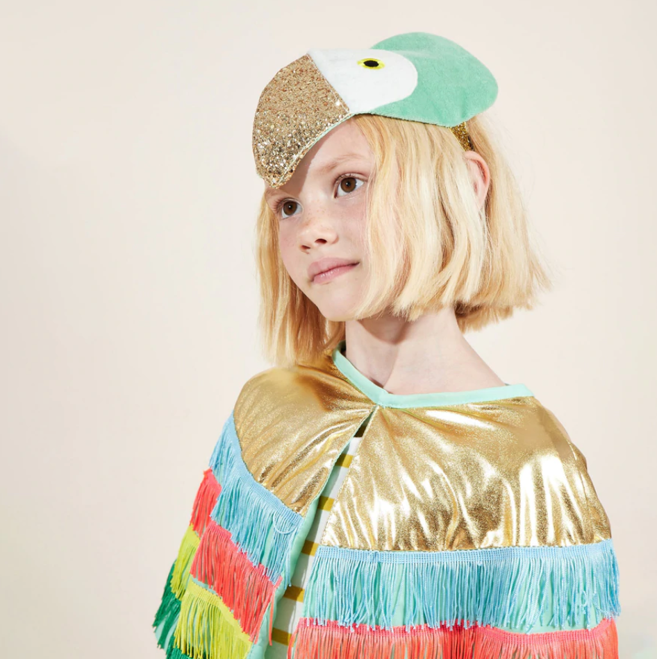 Parrot Fringed Cape Dress Up