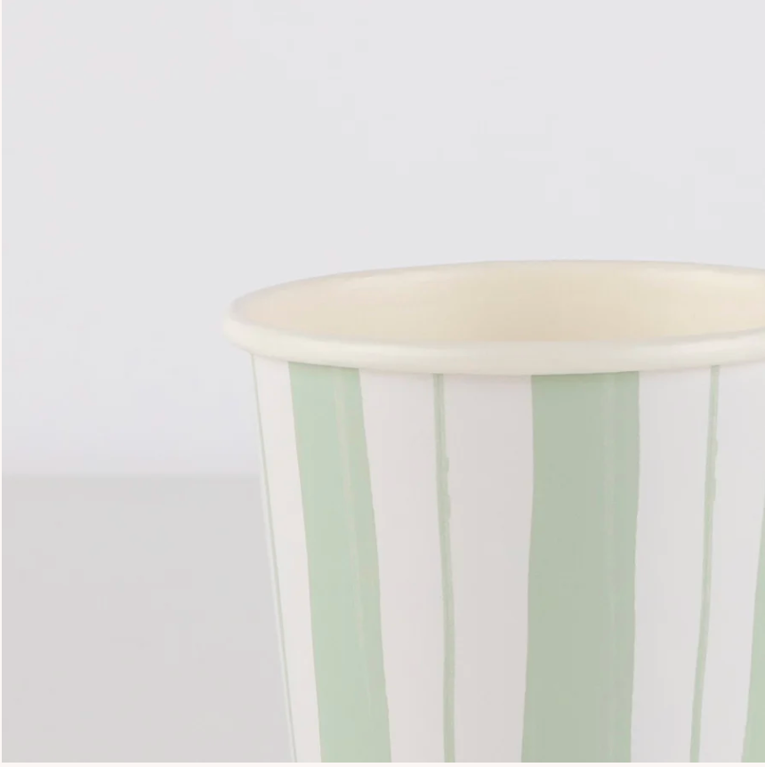 Ticking Stripe Cups