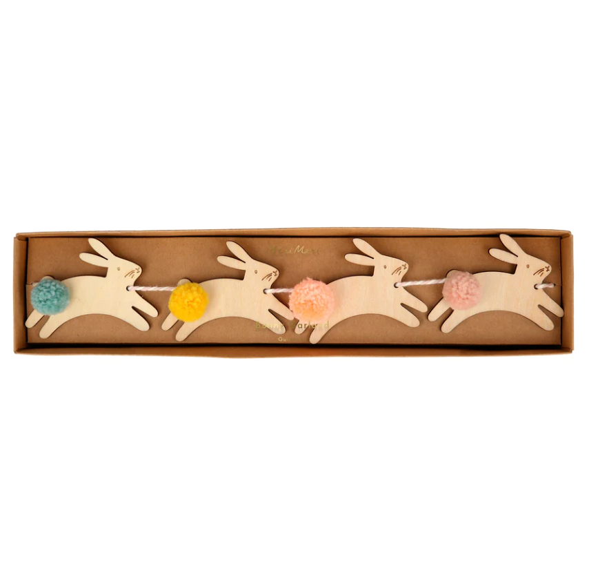 Wooden Bunny Mini Garland