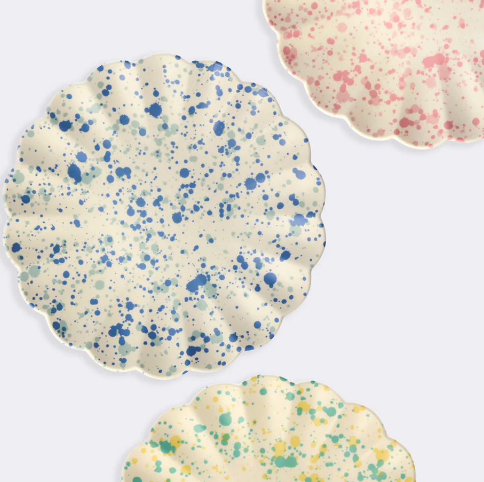Small Speckled Bamboo Plates
