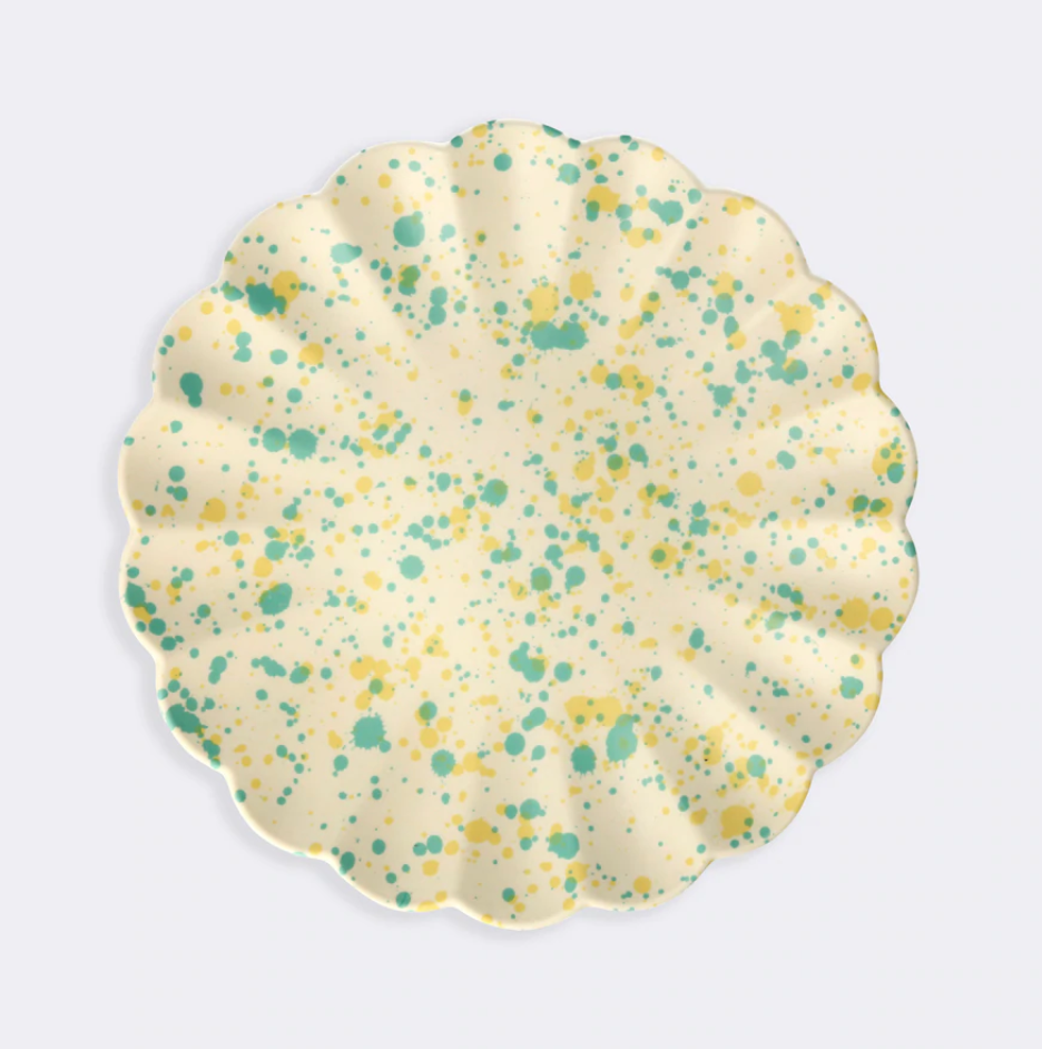 Small Speckled Bamboo Plates