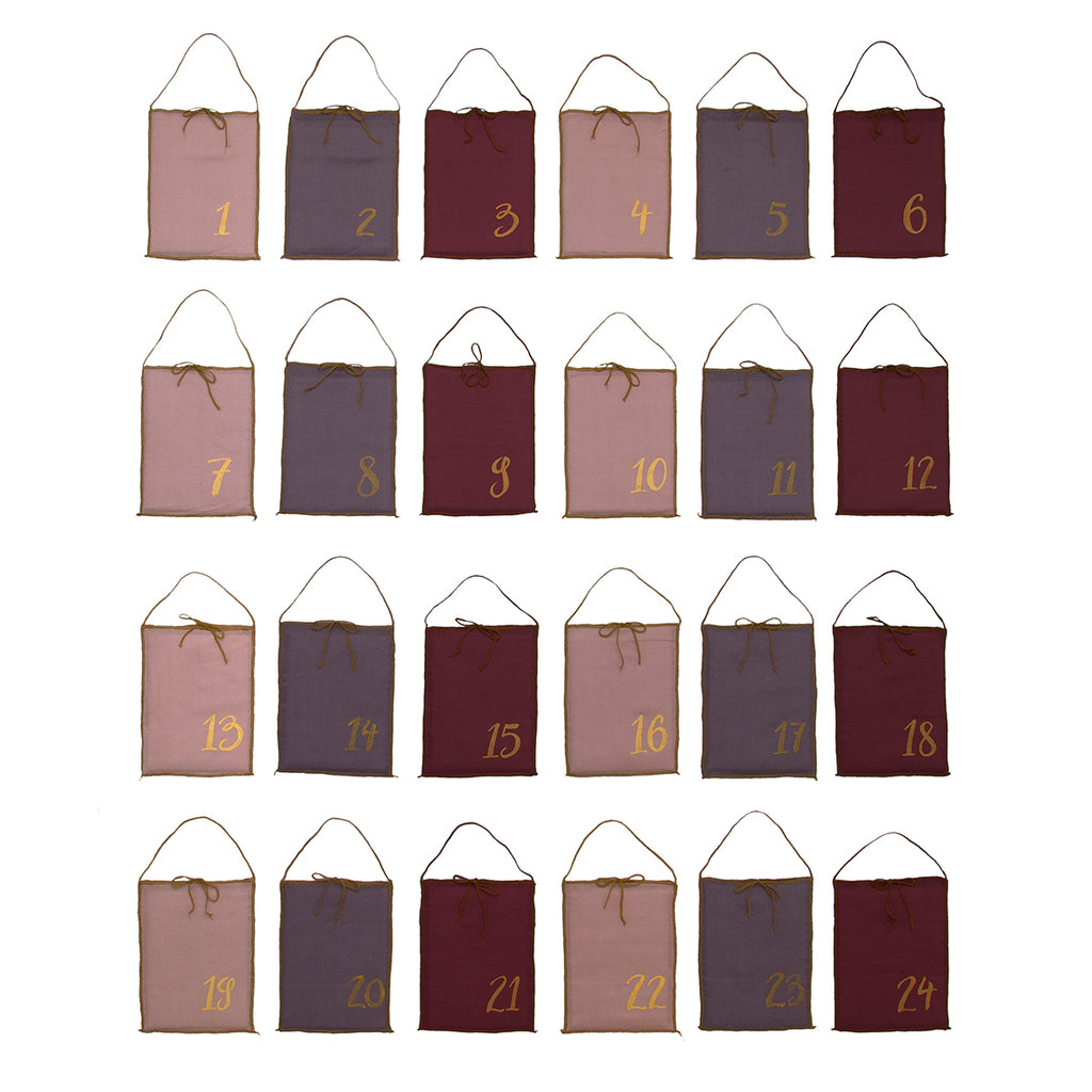 Advent Calendar Gift Bags - Pink