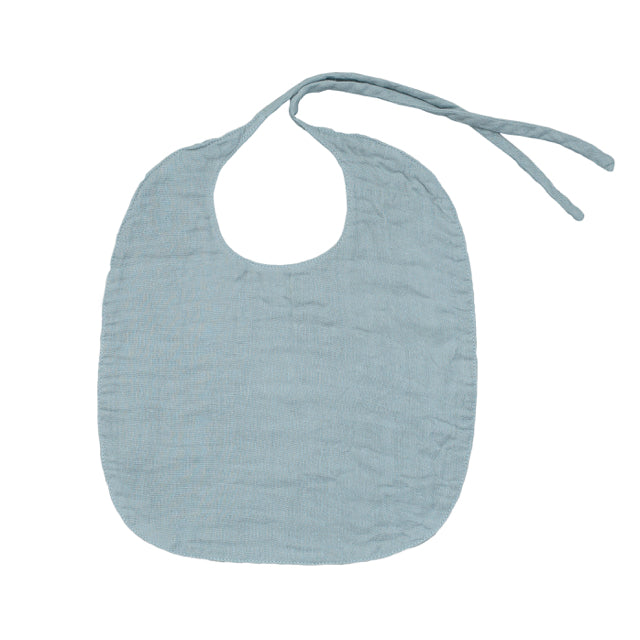 Round Baby Bib - Sweet Blue