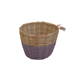 Rattan Basket - Dusty Lilac Small