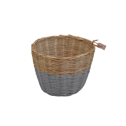 Rattan Basket - Stone Grey Small