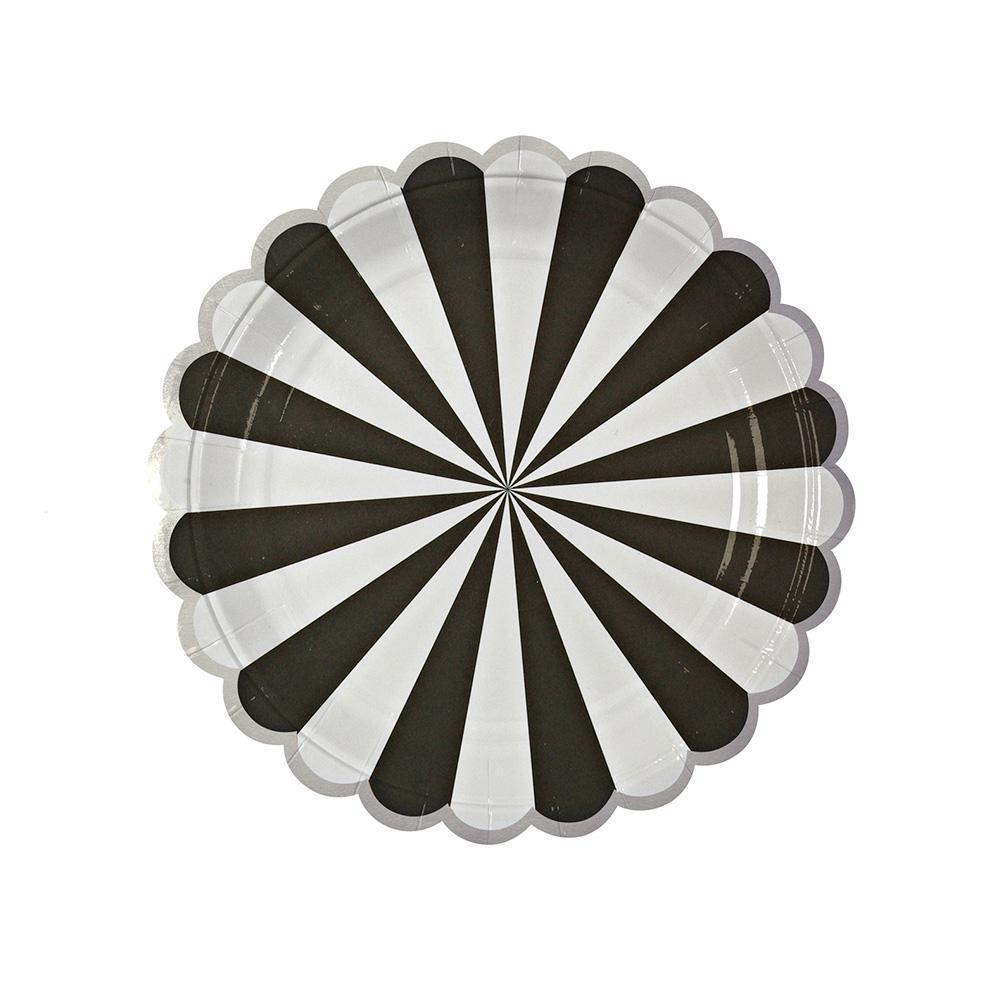 Black Stripe Large Plates