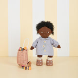 Dinkum Doll Cotton Daisy Dress - Cornflower Blue