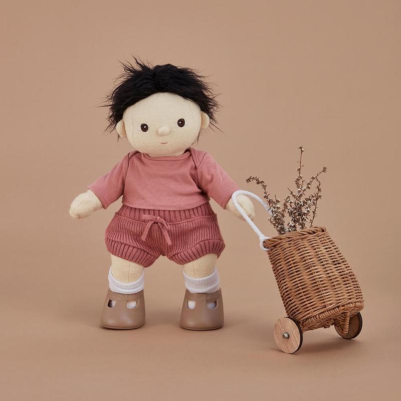 Dinkum Doll Snuggly Knit Set - Berry