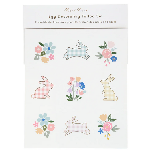 Gingham Egg Decorating Tattoo Set