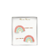 Glitter Rainbow Hair Slides