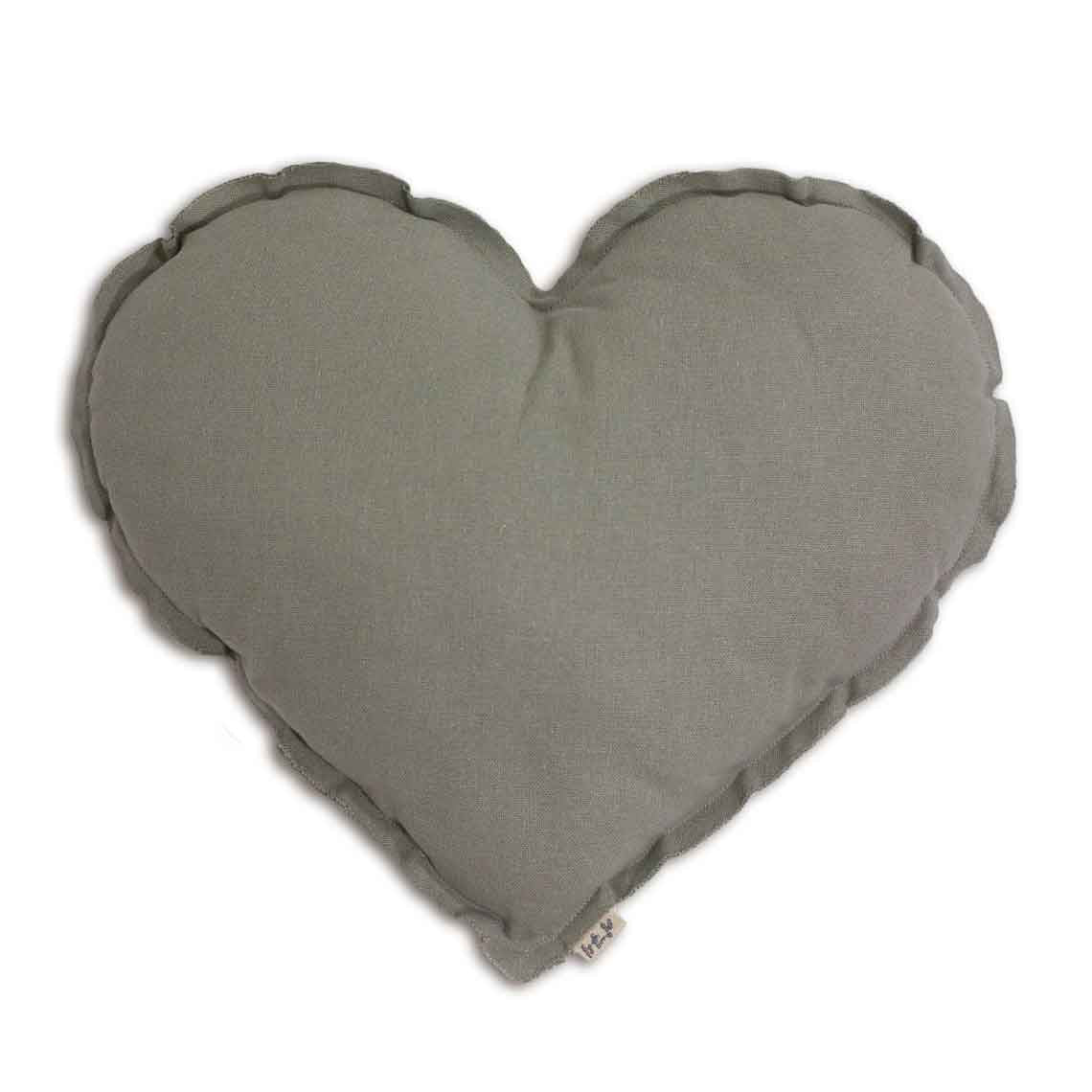 Heart Cushion - Silver Grey