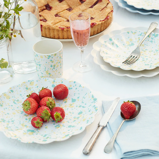 Small Speckled Bamboo Plates