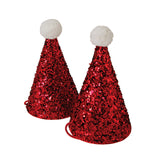 Mini Glitter Santa Hats