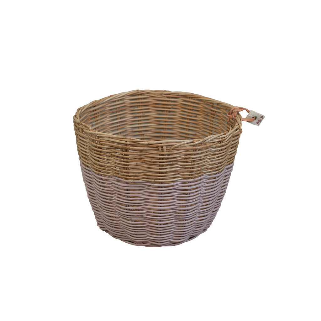 Rattan Basket - Dusty Pink Small