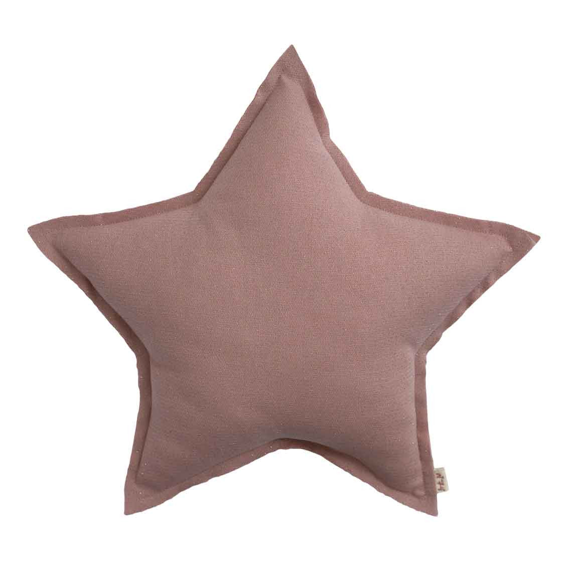 Star Cushion (Sparkly) - Dusty Pink