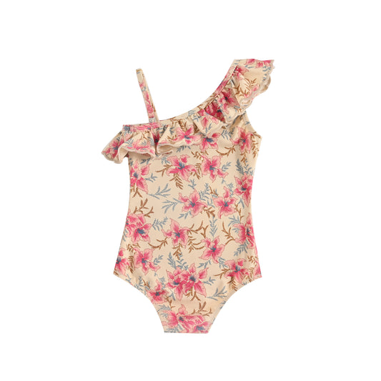 Bathing Suit Audrey - Raspberry Flowers