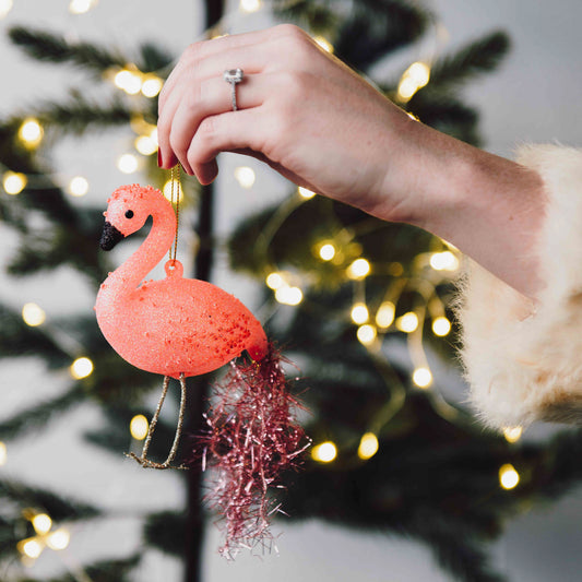 Fancy Flamingo Heirloom Tree Decoration