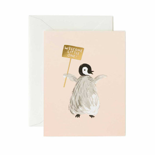 Welcome Penguin Greeting Card